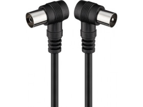 Kabel antenowy kątowy wtyk / gniazdo (70 dB) 1,5m