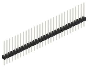 Pin header, 30 pole, pitch 2.54 mm, straight, black, 10046649