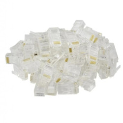 Wtyk modularny RJ45 8P8C kat.6 nieekranowany UTP uniwersalny drut linka przelotowy NEKU opakowanie WORECZEK 100szt.