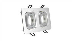 Oprawa Sufitowa Koral-S-2 Srebrna Szczotkowana Regulowana