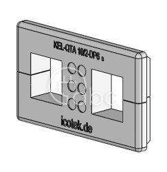 Przepust kablowy dzielony KEL-QTA 10/2 - DP6 B, na 2 moduły QT i przewody, 43659
