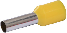 Insulated wire end ferrule, 6.0 mm², 12 mm long, yellow, 22C431
