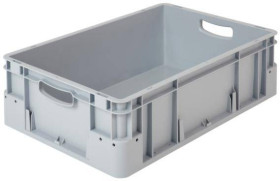 Alpha Paletten & Boxen 1658340 Pojemnik do sztaplowania nadaje się na żywność (D x S x W) 600 x 400 x 180 mm szary 1 szt
