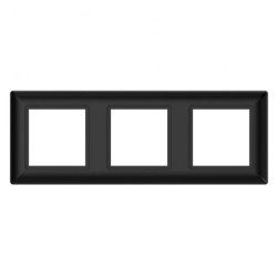 Ramka potrójna, Varia, czarna / 46422