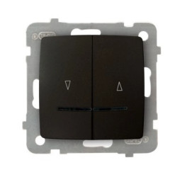 Karo Łącznik żaluzjowy z podświetleniem niebieskim z blokadą mechaniczną czekoladowy metalik ŁP-7SBS/m/40