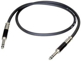 Connection cable, 0.9 m, black, 4.40 mm jack plug, straight to 4.40 mm jack plug, straight, NKTT-1BL