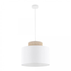 Lampa wisząca biała o średnicy 38cm DUO WHITE JUTA 1xE27 1856 TK Lighting