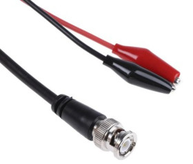 Zespół kabli koncentrycznych, 16 AWG, Czarny Male BNC Crocodile Clip 1.2m, RS PRO Z zakończeniem