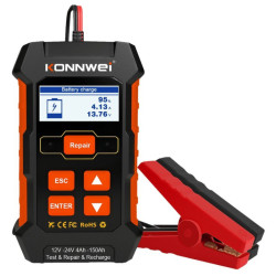 Prostownik 12V/24V Konnwei 520 Do akumulatorów, 10A/5A, miernik