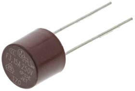 Bezpiecznik nieresetowalny 3.15A 250V ac Wickmann F Nylonowe rozstaw 5.08mm