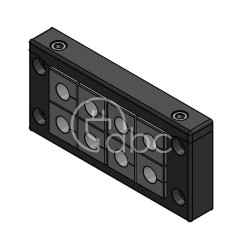 Rama przepustowa KEL-U 16, na 8 modułów KT małych, czarna, 54168.200