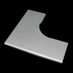 Pokrywa łuku 90 stopni do koryta o szerokości 125mm nierdzewna NIXVO 90X125_IX