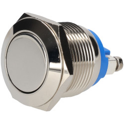 R-TECH 524582 19mm Vandal Resistant Switch36VDC 2A Flat Nickel Screw