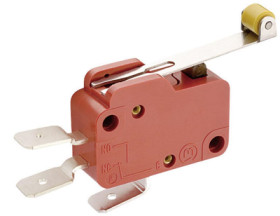 Miniature snap-action switche, On-On, plug-in connection, roller lever, 0.7-1.25 N, 10 (4) A/400 VAC, 1006.1511