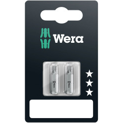 Wera 05073309001 855/1 Classic Tough Pozidriv PZ2 Screwdriver Bits, Pack of 2