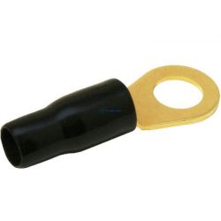 końcówka oczkowa izolowana złocona czarna M8 10mm2