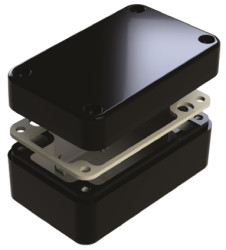 Obudowa Aluminium, 487 80 mm 130 mm wys. zew. 60 mm Deltron IP66 Czarny