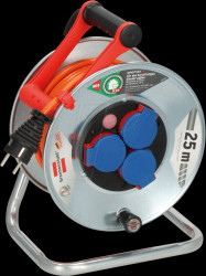 1198740 Brennenstuhl Garant S IP44 cable drum, 25 m cable in orange