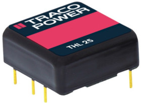 DC converter, 18-36 VDC, 25 W, 2 outputs, ±15 VDC, 89 % efficiency, THL 25-2423