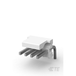 TE Connectivity 640389-4 Friction 4P Header Tin Male Unshrd Right-Angled Square