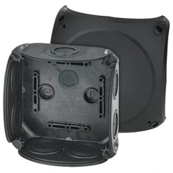 Puszka instalacyjna DK 0600 B natynkowa bez zacisków 130x130x77mm hermetyczna IP66 czarna HENSEL