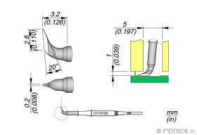 Grot C115129 do rączek JBC NT115, AN115 i NP115
