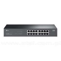 TP-Link LS1016G, Switch niezarządzalny, 16x 10/100/1000 RJ-45, 11,6" z uchwytami na 19"