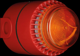 FLSVALRDSEPSW Flashni, red, yellow lens, deep base, 24 V DC