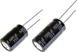 Kondensator 2000μF 25V dc Radialny, Otwór przelotowy Panasonic roztaw: 5mm 12.5 Dia. x 25mm