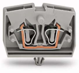 2-wire terminal, 1 pole, 0.08-2.5 mm², clamping points: 2, gray, cage clamp, 24 A, 264-311