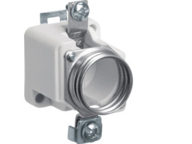 Gniazdo bezpiecznikowe ceramiczne DII E27 1P 25A 500V TS35 zacisk śrubowy M5 pałąkowy 25mm2 LE27K-KS HAGER