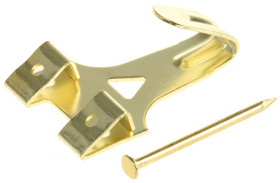 Double brass plated angle drive hook