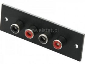 RCA 4x GN na płytce prostokąt