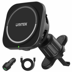 Ładowarka Samochodowa UNITEK 38W MagSafe, Do kratki wentylacyjnej