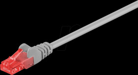 93675 Cat.6 U/UTP patch cable, CU, gray, 10,0 m