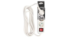 Przedłużacz Domowy Przenośny Logan S White 3 - Krotny Schuko 5M Z Włącznikiem...