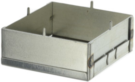 Sheet steel RF enclosure, (L x W x H) 54 x 50 x 19 mm, natural, 3710.16