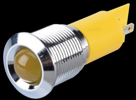 Q16P1CXXY220E Indicator LED, 220 V AC, 16 mm, FASTON, yellow/BrC
