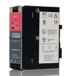 Zasilacz szyny DIN U wy 12V dc I wy 4A U we 100 → 240V ac TRACOPOWER 50W impulsowy