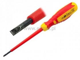 Wkrętak płaski 2.5x80 izolowany gumowany