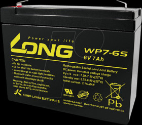 WP7-6S AGM battery, 6 V, 7 Ah