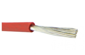 Kabel silikonowy SIF 180C 300/500V 10 ciepłoodporny LSOH czerwony linka TKD /100m/