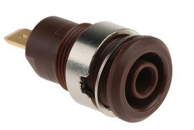 Gniazdo bananowe Żeński Wypustka typ Gniazdo bananowe Brązowy 24A Staubli rozmiar 4 mm
