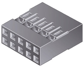 Obudowa złącza 6-pinowe 2-rzędowe raster: 2.54mm Amphenol Communications Solutions Żeński Montaż na kablu Mini-PV