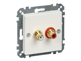 MERTEN SYSTEM M Gniazdo wtykowe złącza audio biel polarna MTN4350-0319 SCHNEIDER ELECTRIC