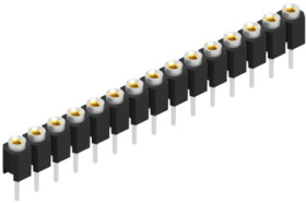 Socket header, 15 pole, pitch 2.54 mm, straight, 10039727