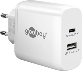 Podwójna szybka ładowarka USB-C™ PD (65 W) biały 65410