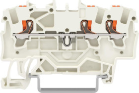 3-wire feed-through terminal, spring-clamp connection, 0.25-2.5 mm², 1 pole, 17.5 A, 8 kV, light gray, 2201-1309