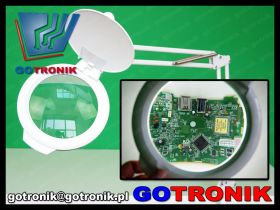 Lampa z lupą 5D + 36LED biała średnica soczewki 6cali = 152mm