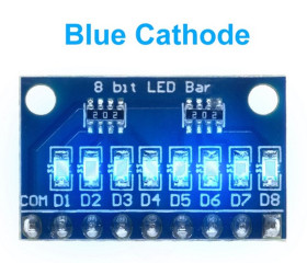 MODUŁ 8X LED 3-24V NIEBIESKI WSPÓLNA KATODA (ARD-LEDBAR-BK)